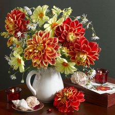 Схема вышивки «Hoa thược dược»