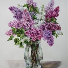 Схема вышивки «Букет сирени»