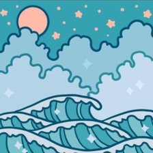 Схема вышивки «шторм»