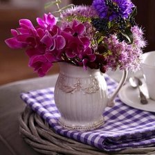 Схема вышивки «Цветы в вазе.»