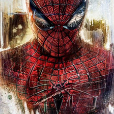 Схема вышивки «Человек-паук»