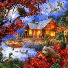 Схема вышивки «Дом лесника»