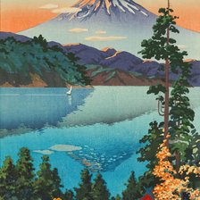 Схема вышивки «гора фудзияма»