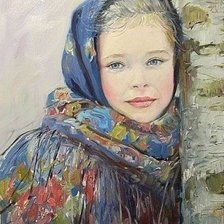 Схема вышивки «Портрет девочки»