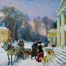 Схема вышивки «Зимняя прогулка»