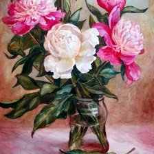 Схема вышивки «Пионы»