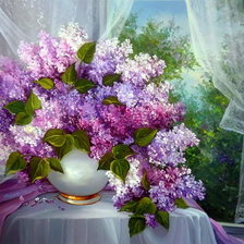 Схема вышивки «Букет сирени»