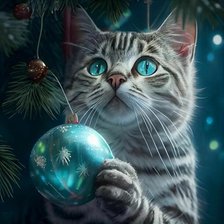 Схема вышивки «мечтающий котик»