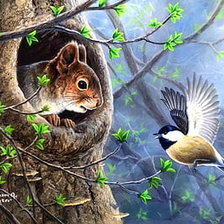 Схема вышивки «Лесные соседи»