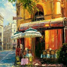 Схема вышивки «Уличное кафе»