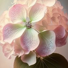 Схема вышивки «нежная гортензия»