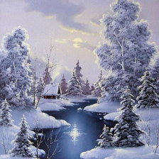 Схема вышивки «Красавица-зима»