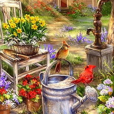 Схема вышивки «В саду»