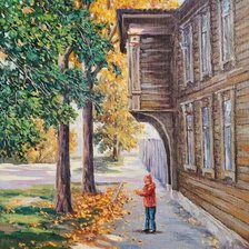 Схема вышивки «Старый дом»