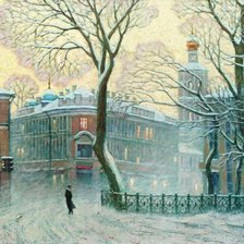 Схема вышивки «Снег на Волхонке»