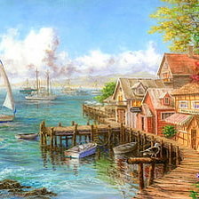 Схема вышивки «Морской пейзаж»