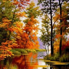 Схема вышивки «Осень золотая»