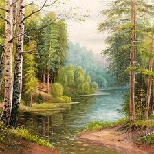 Схема вышивки «Пейзаж»