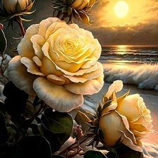 Схема вышивки «Hoa hồng vàng»