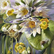 Схема вышивки «Кувшинки»