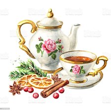 Схема вышивки «рождественский чай»