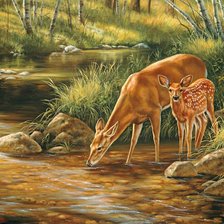 Схема вышивки «У водопоя»