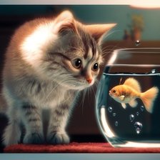 Кот и рыбка