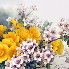 Схема вышивки «весенний букет»