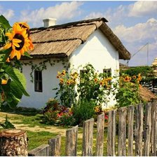 Схема вышивки «лето в деревне»