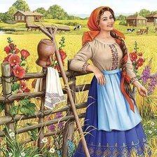 Схема вышивки «лето в деревне»