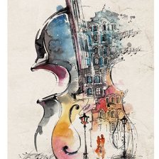 Схема вышивки «Виолончель»