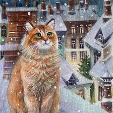 Схема вышивки «Задумчивый кот»