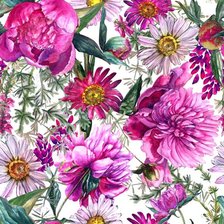 Схема вышивки «Подушка "Цветы"»