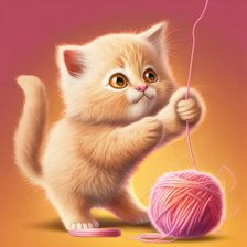 Схема вышивки «Котик»