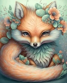 Лисичка-сестричка - сказка, лиса, животные, детский рисунок - оригинал