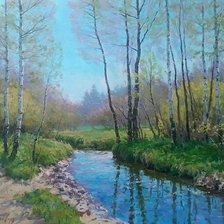 Схема вышивки «Первая зелень»