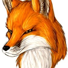 Схема вышивки «морда лисы»