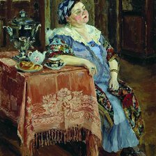 Схема вышивки «Виноградов.Купчиха»