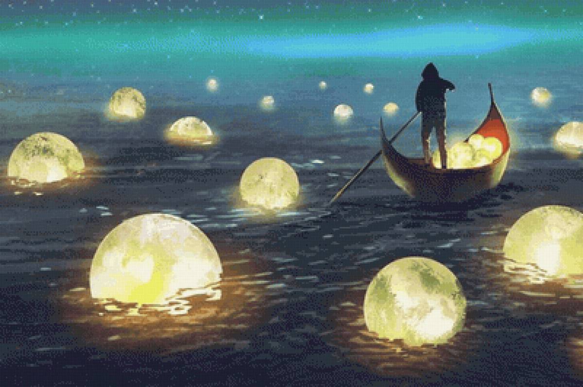 Упавшие звезды гамма - лодка, фентези, гамма - предпросмотр