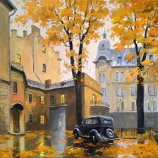 Схема вышивки «Ленинградский дворик на Галерной»