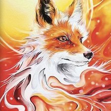 Схема вышивки «Огненная лиса 2»