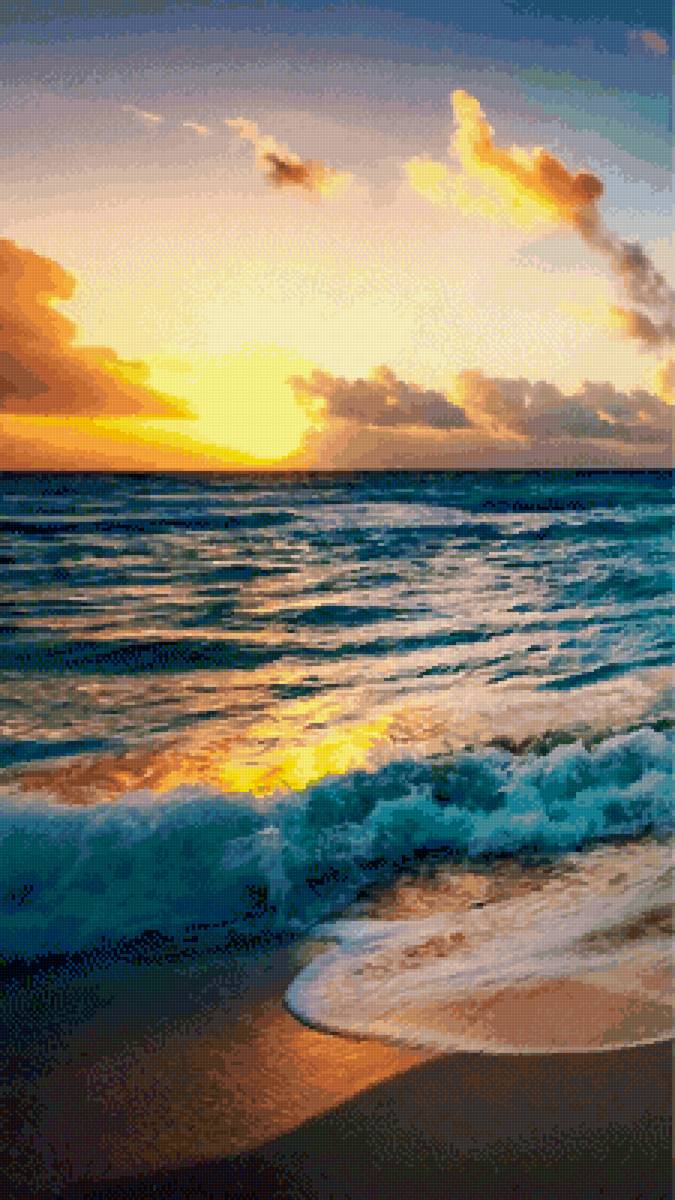 Закат на море - закат, лето, море - предпросмотр