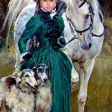 Схема вышивки «Перед охотой»