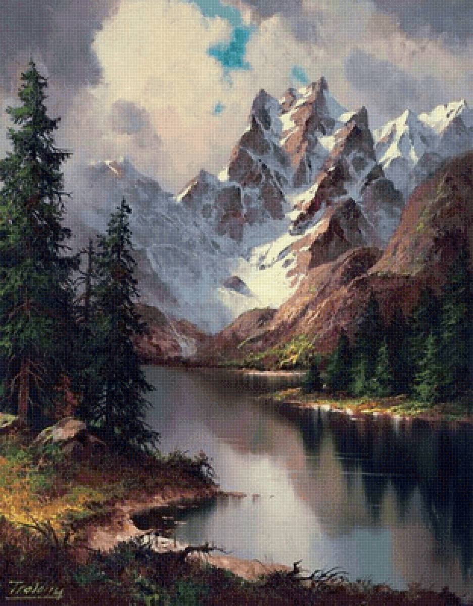 Горный пейзаж. Татьяна Зубова - русские художники - предпросмотр