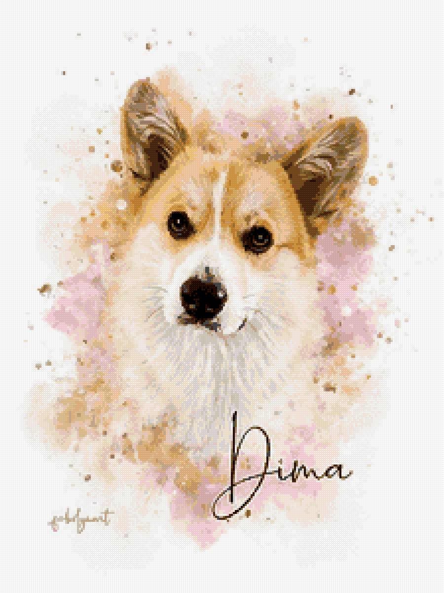 Watercolor Pet - рисунок, акварель, собака - предпросмотр