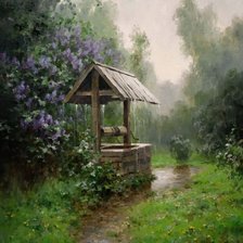 Схема вышивки «Дождь»