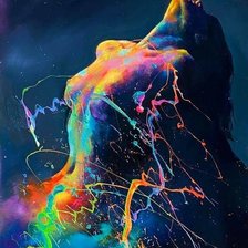 Схема вышивки «Девушка арт»