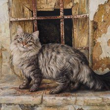 Схема вышивки «Кот»