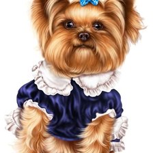 Схема вышивки «PERRITA COQUETA»