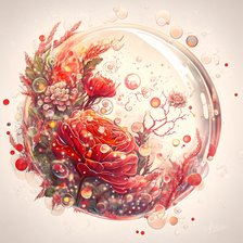 Схема вышивки «Цветы в пузыре»